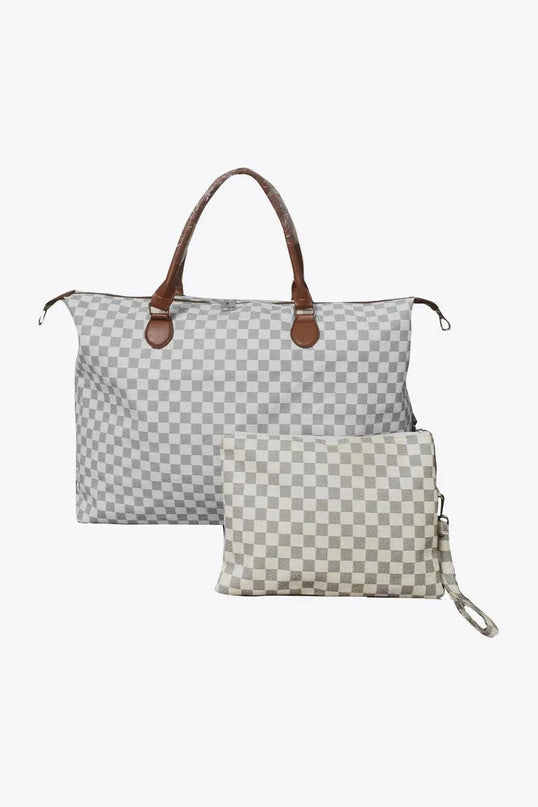 Conjunto de bolsos de dos piezas a cuadros