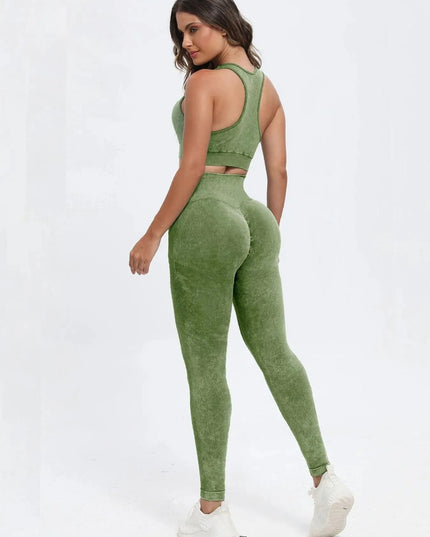 Scoop Neck Wide Strap Top and Pants Active Set - ShopEasier