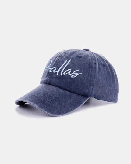 Zenana Washed DALLAS Embroidered Baseball Cap - ShopEasier