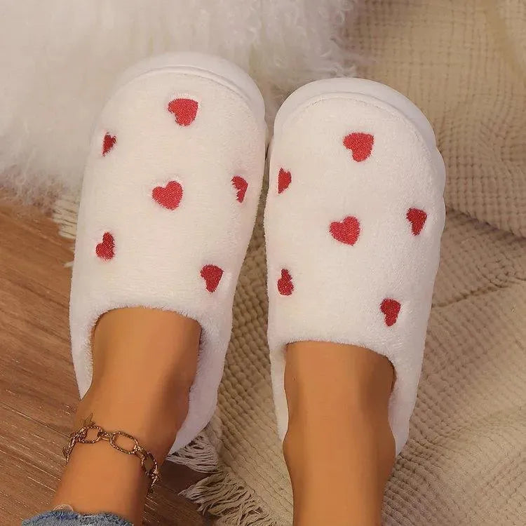 Zapatos planos con punta redonda y diseño de corazón encantador