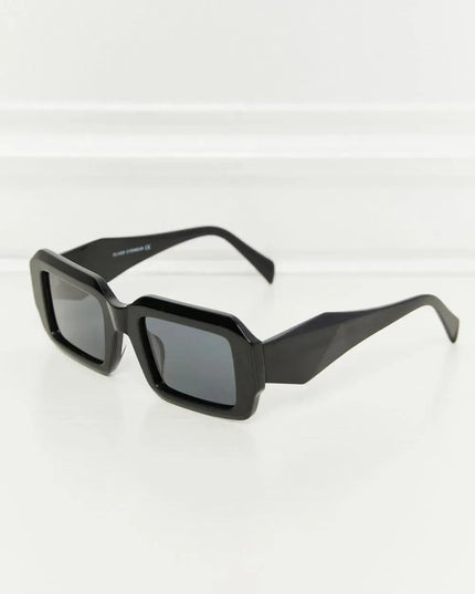 Acetate Rectangle Polarized TAC Lens Sunglasses with UV400 Protection