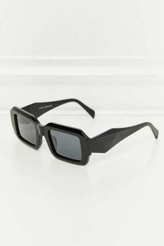 Acetate Rectangle Polarized TAC Lens Sunglasses with UV400 Protection