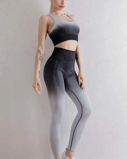 Gradient Sports Bra and Leggings Set - ShopEasier