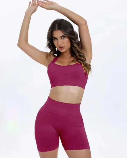 Scoop Neck Wide Strap Top and Shorts Active Set - ShopEasier