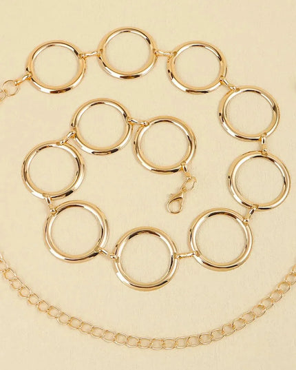 Ferroalloy Circle Chain Belt with Ring Design