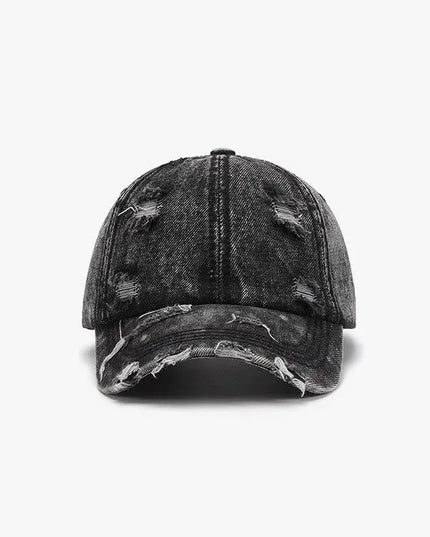 Distressed Cotton Baseball Cap - ShopEasier