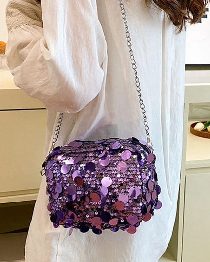 Sequin Chain Shoulder Bag