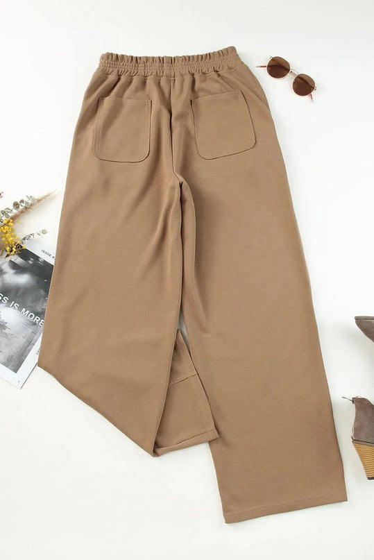 Comfy Pocketed Elastic Waist Lounge Pants