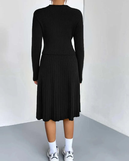 Rib-Knit Sweater and Skirt Set - ShopEasier