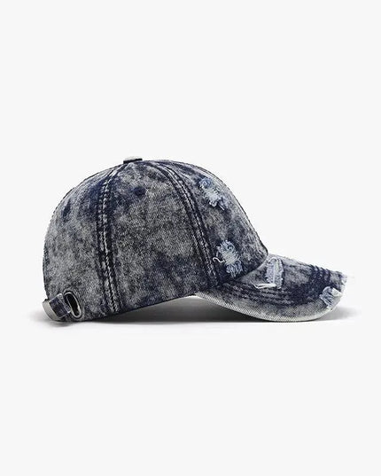 Distressed Cotton Baseball Cap - ShopEasier