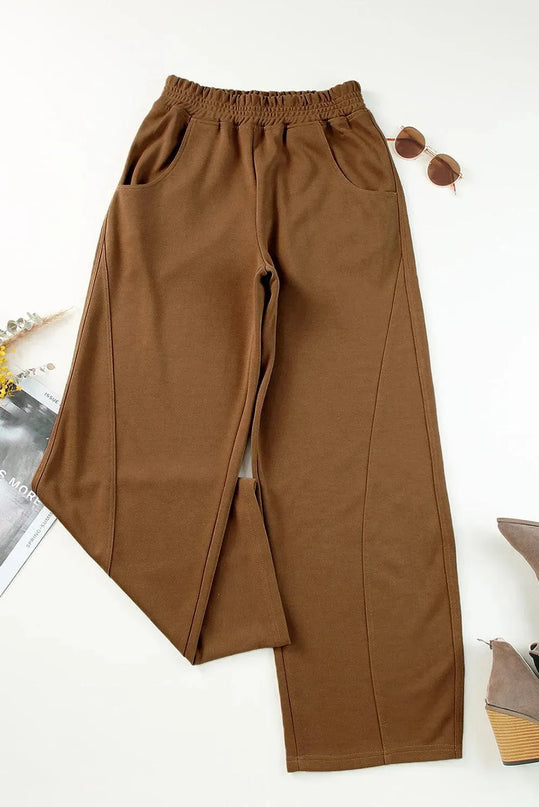 Comfy Pocketed Elastic Waist Lounge Pants