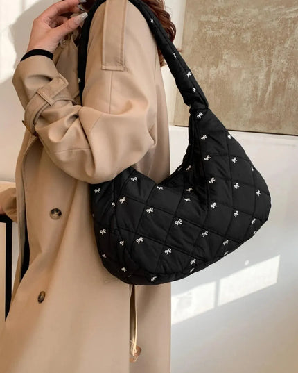 Bow Polyester Shoulder Bag