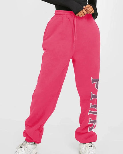 Chic Pink Graphic Sweatpants for Everyday Comfort