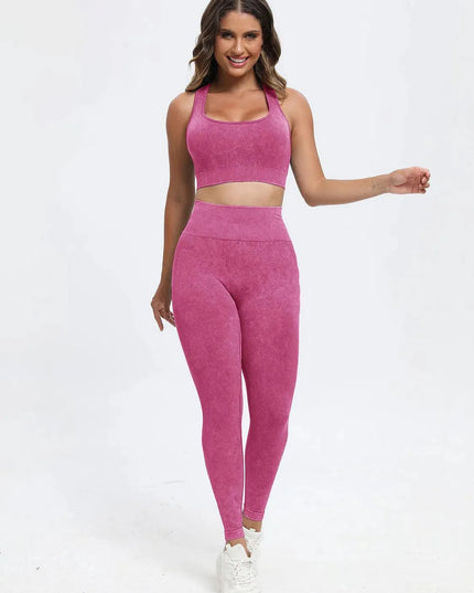 Scoop Neck Wide Strap Top and Pants Active Set - ShopEasier