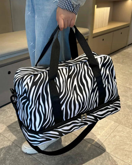 Bolsa de viaje de tela Oxford con estampado de leopardo