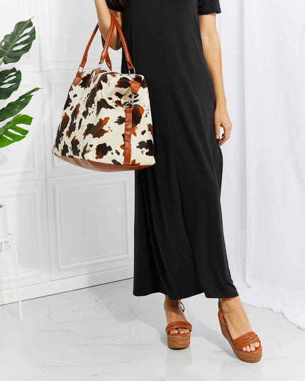 Animal Print Plush Weekender Bag