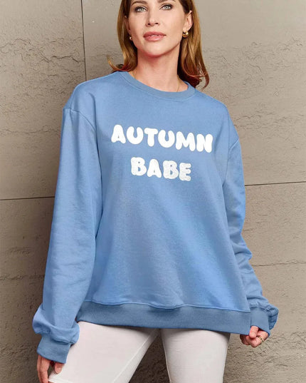 Simply Love Full Size AUTUMN BABE Graphic Sweatshirt - ShopEasier