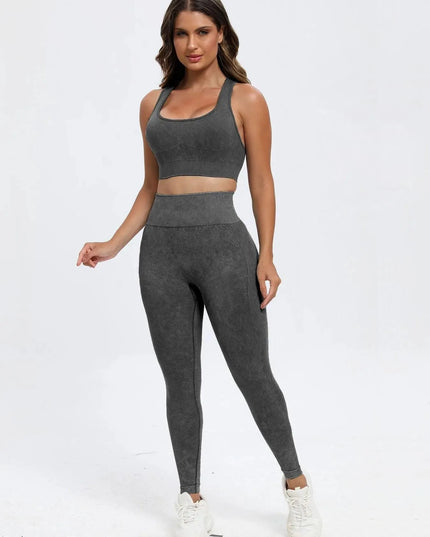 Scoop Neck Wide Strap Top and Pants Active Set - ShopEasier