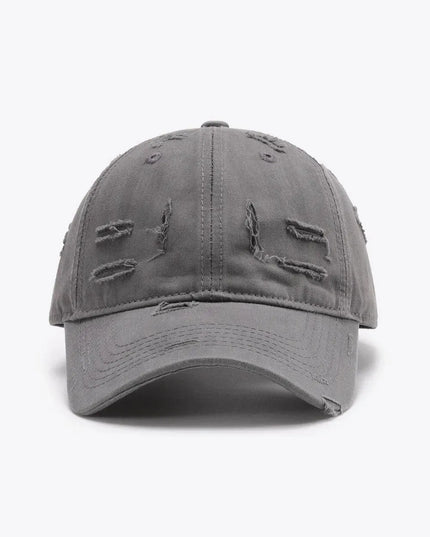 Distressed Adjustable Baseball Cap - ShopEasier