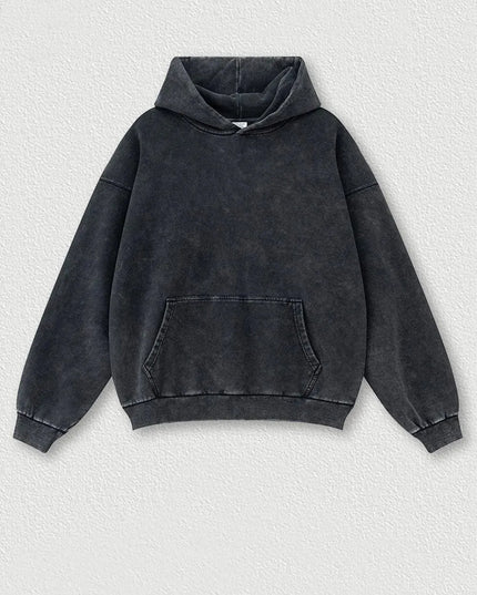 Cozy Cotton Drop Shoulder Hoodie with Front Pocket