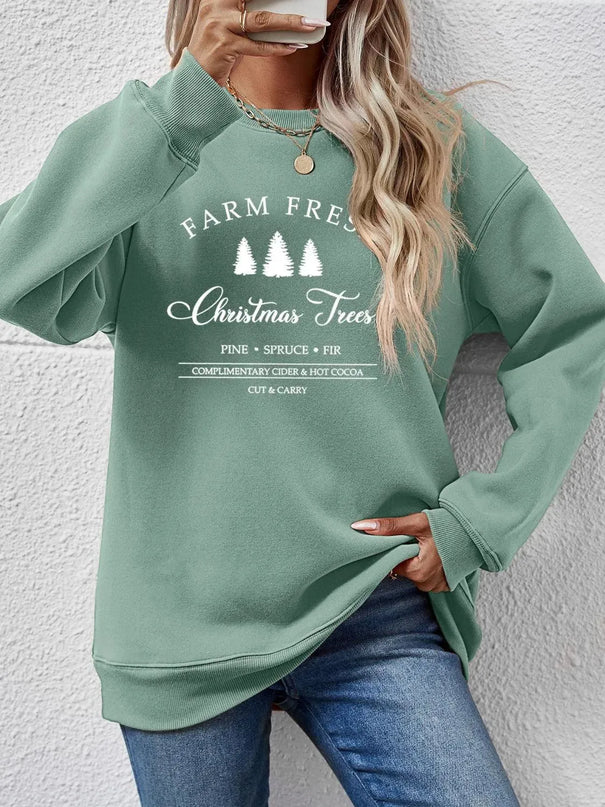 Graphic Print Oversized Sweatshirt with Dropped Shoulders