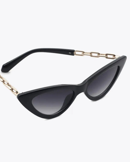 Chain Detail Cat-Eye Sunglasses - ShopEasier