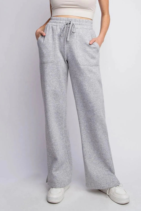 Chic Drawstring Straight Leg Slit Sweatpants for All Sizes