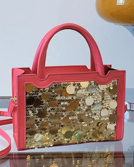 PU Leather Sequin Handbag