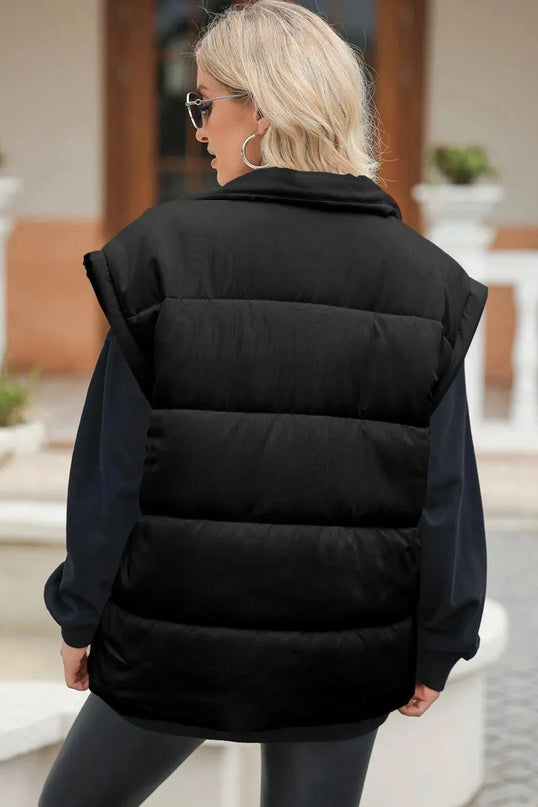 Insulated Zip Front Vest with Functional Pockets