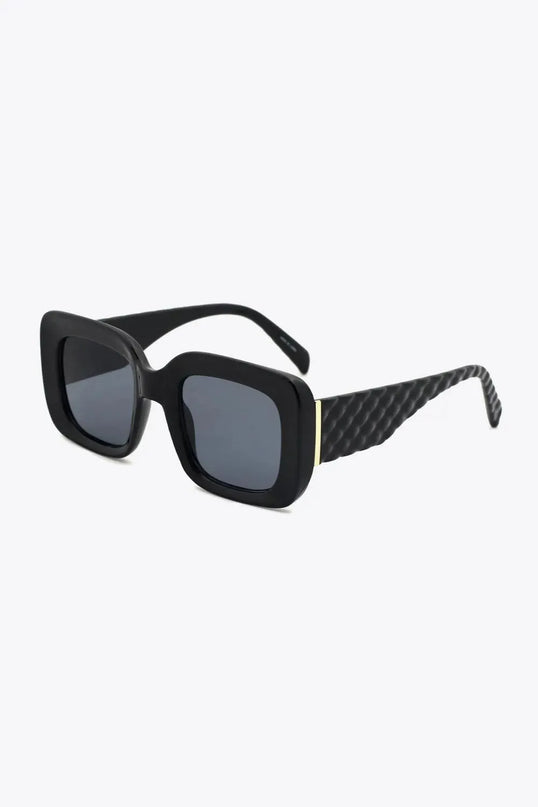 Elegantes gafas de sol cuadradas de policarbonato con protección UV400 y estuche