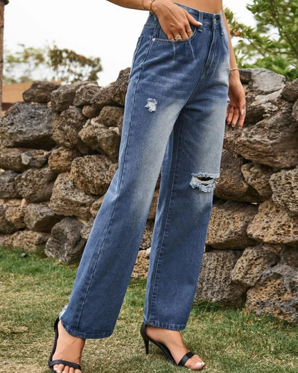 Distressed Jeans with Pockets - ShopEasier