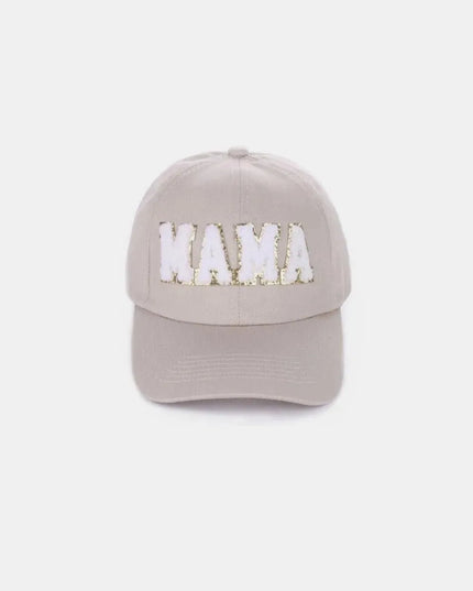 Gorra de béisbol con parche de chenilla MAMA 