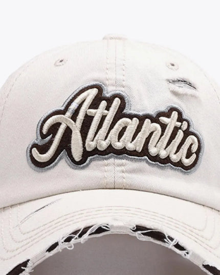 ATLANTIC Graphic Distressed Baseball Cap - ShopEasier