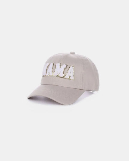 Gorra de béisbol con parche de chenilla MAMA 