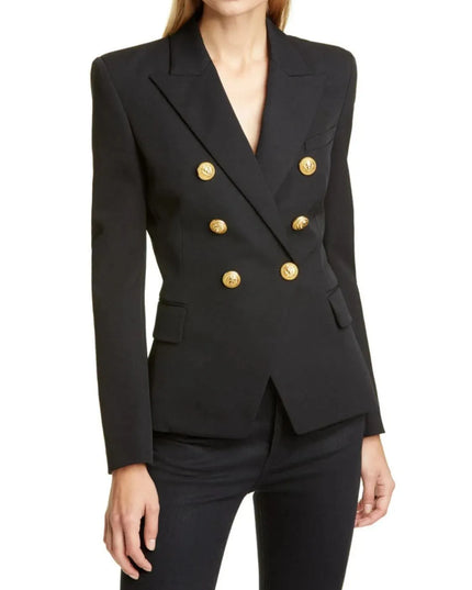 Lapel Collar Long Sleeve Blazer