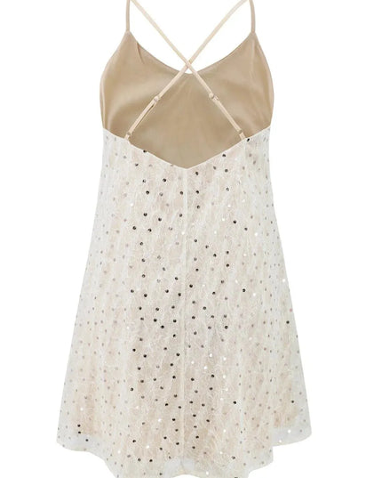 Sequin V-Neck Mini Cami Dress