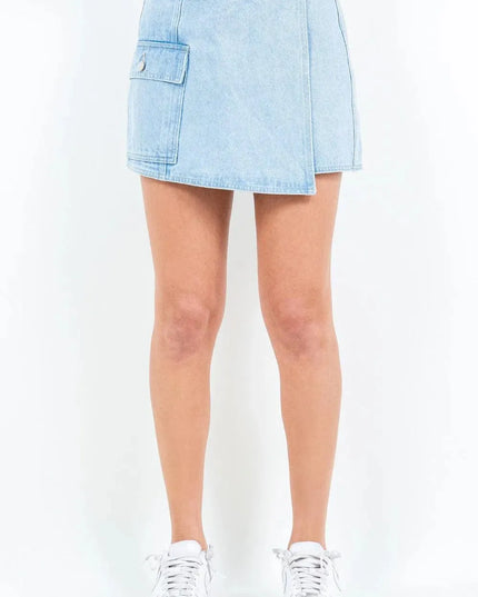 Trendy Utility Mini Skort with Cargo Pockets