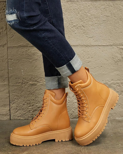 East Lion Corp Platform Combat Boots - ShopEasier