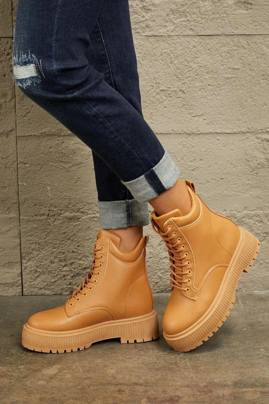 East Lion Corp Platform Combat Boots - ShopEasier