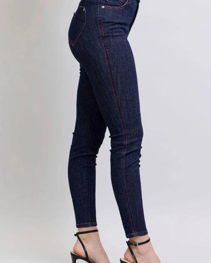 Judy Blue Full Size Heart Shaped Back Pockets Skinny Jeans - ShopEasier