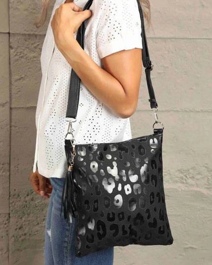 Adored PU Leather Shoulder Bag with Tassel