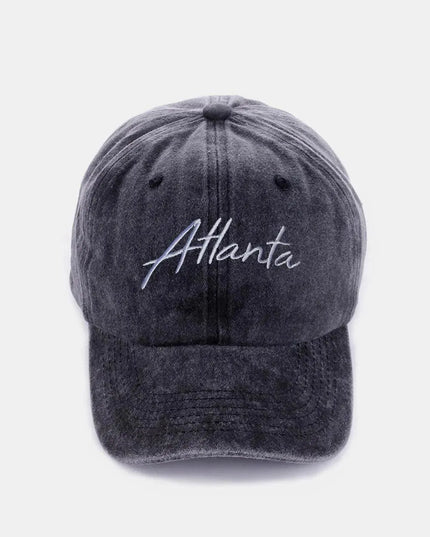 Zenana Washed ATLANTA Embroidered Baseball Cap - ShopEasier