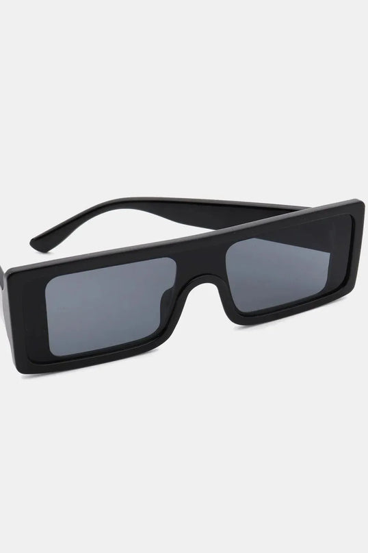 Gafas de sol rectangulares de policarbonato con protección UV400 y estuche