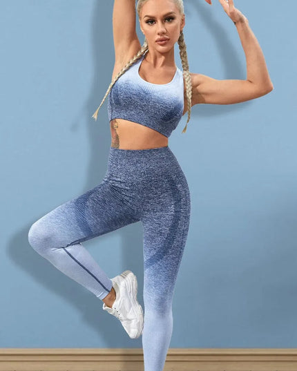 Gradient Sports Tank and Leggings Set - ShopEasier