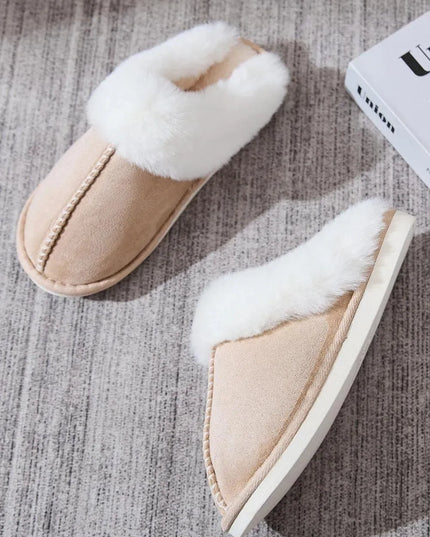 Cozy Faux Fur Round-Toe Slippers