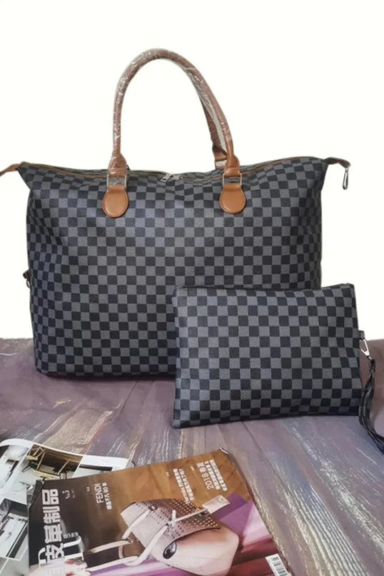 Conjunto de bolsos de dos piezas a cuadros