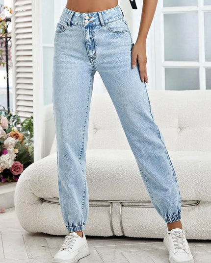 High Waist Jeans with Pockets - ShopEasier