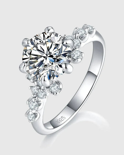 2 Carat Moissanite 925 Sterling Silver Ring - ShopEasier