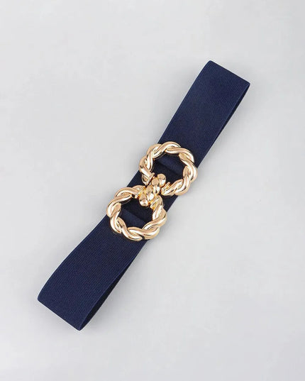 Elastic Belt with Zinc Alloy Buckle