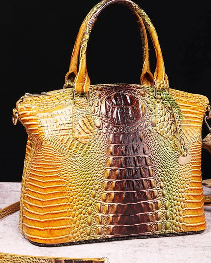 Ombre PU Leather Tote Bag